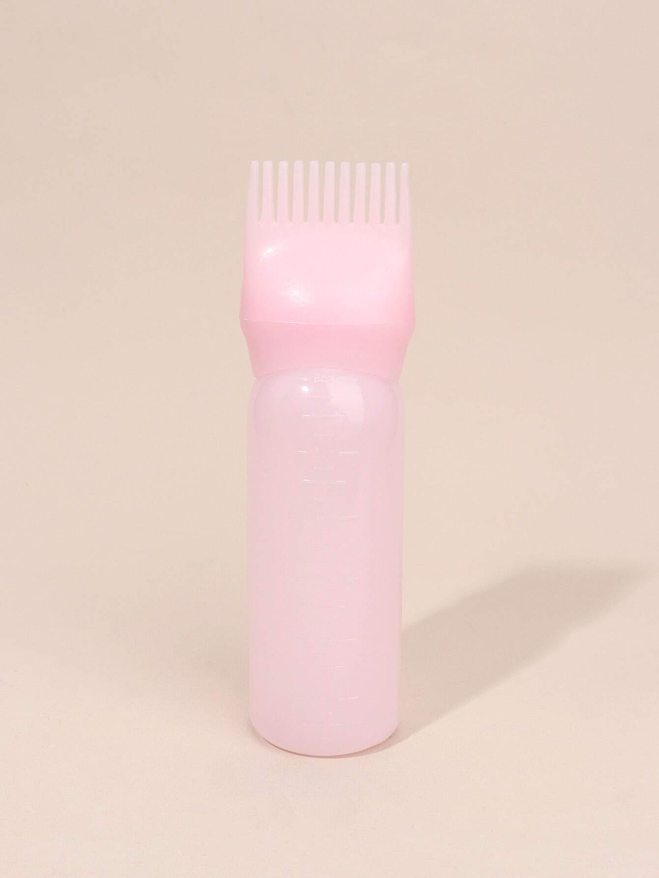 1 pièce Bouteille à dents pour le nettoyage à sec, bouteille de shampooing, bouteille de coloration capillaire, bouteille de salon de coiffure à presser, bouteille à échelle, bouteille de permanente, fournitures de coiffure, rose