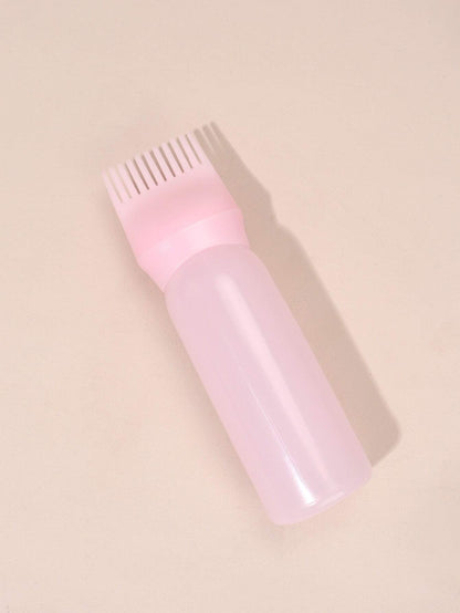 1 pièce Bouteille à dents pour le nettoyage à sec, bouteille de shampooing, bouteille de coloration capillaire, bouteille de salon de coiffure à presser, bouteille à échelle, bouteille de permanente, fournitures de coiffure, rose