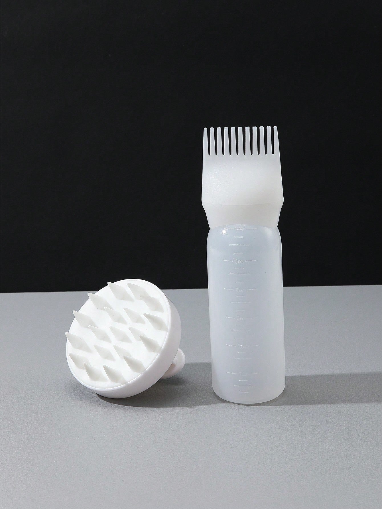 1 pièce Bouteille à dents pour le nettoyage à sec, bouteille de shampooing, bouteille de coloration capillaire, bouteille de salon de coiffure à presser, bouteille à échelle, bouteille de permanente, fournitures de coiffure, rose