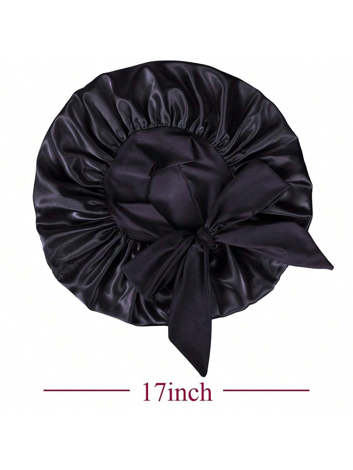 1 Pièce Bonnet En Satin, Bonnet De Soie Avec Bande De Cravate Élastique,